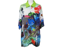 画像をギャラリービューアに読み込む, PRADA プラダ 半袖シャツ 18SS アロハシャツ グリーン マルチカラー UC305 S181 サイズM 美品 中古 52541