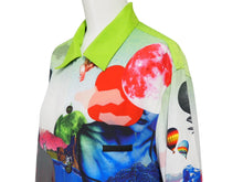 画像をギャラリービューアに読み込む, PRADA プラダ 半袖シャツ 18SS アロハシャツ グリーン マルチカラー UC305 S181 サイズM 美品 中古 52541