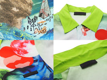 画像をギャラリービューアに読み込む, PRADA プラダ 半袖シャツ 18SS アロハシャツ グリーン マルチカラー UC305 S181 サイズM 美品 中古 52541