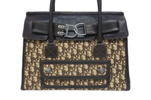 画像をギャラリービューアに読み込む, Christian Dior クリスチャンディオール トロッター ハンドバッグ キャンバス レザー ブラウン シルバー金具 美品 中古 4b005260