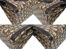 画像をギャラリービューアに読み込む, Christian Dior クリスチャンディオール トロッター ハンドバッグ キャンバス レザー ブラウン シルバー金具 美品 中古 4b005260