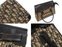 画像をギャラリービューアに読み込む, Christian Dior クリスチャンディオール トロッター ハンドバッグ キャンバス レザー ブラウン シルバー金具 美品 中古 4b005260