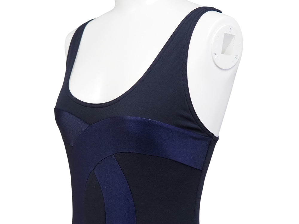 CHANEL Chanel Swimwear Swimsuit Coco Mark 9065V45004 Navy with Pouch Size 34 Good Condition Used 52648