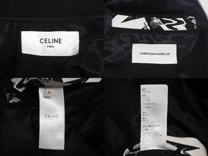 極美品 CELINE セリーヌ ジャケット 19ss ブルゾン クリスチャン・マークレー 2W020474E サイズM シルバー金具 中古 52726