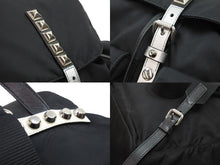 Load image into Gallery viewer, 極美品 PRADA プラダ ニューヴェラ ナイロン スタッズ リュックサック ブラック 1BZ81中古 52764