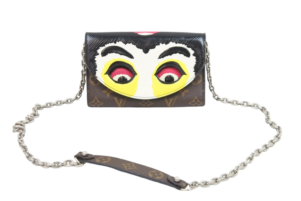 LOUIS VUITTON ルイヴィトン ショルダーバッグ チェーンウォレット M67256 歌舞伎 山本寛斎 ポルトフォイユ 美品 中古 52789