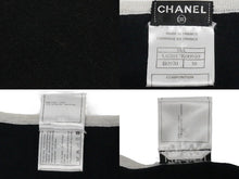 画像をギャラリービューアに読み込む, CHANEL シャネル ニット トップス ココマーク モバイルアート 08A ブラック ホワイト コットン カシミヤ サイズ38 良品 中古 52803