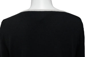 CHANEL Knit Tops Cocomark Mobile Art 08A Black White Cotton Cashmere Size 38 Good Used 52803
