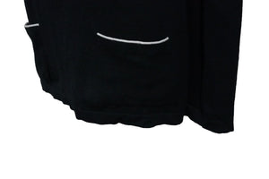 CHANEL Knit Tops Cocomark Mobile Art 08A Black White Cotton Cashmere Size 38 Good Used 52803