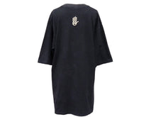 画像をギャラリービューアに読み込む, miskeen ミスキーン 半袖Tシャツ ビッグシルエット 刺繡 コットン ブラック サイズXL 美品 中古 52813