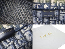 Load image into Gallery viewer, ChristianDior クリスチャンディオール ブックトート ラージ トロッター オブリーク キャンバス ネイビー ベージュ 美品 中古 52826