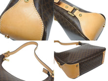 画像をギャラリービューアに読み込む, CELINE セリーヌ マカダム柄 ホーボー ワンショルダーバッグ PVC レザー ブラウン ロゴ 総柄 ゴールド金具 美品 中古 4b005290