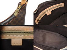 画像をギャラリービューアに読み込む, CELINE セリーヌ マカダム柄 ホーボー ワンショルダーバッグ PVC レザー ブラウン ロゴ 総柄 ゴールド金具 美品 中古 4b005290