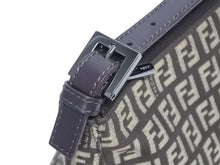 画像をギャラリービューアに読み込む, 極美品 FENDI フェンディ ハンドバッグ 8N0005 ズッキーノ柄 キャンバス レザー ブラウン ブラック金具 中古 4b005292