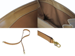 CELINE セリーヌ ハンドバッグ ショルダーバッグ 2WAY M 13 マカダム柄 PVC レザー ブラウン ゴールド金具 美品 中古 4b005293