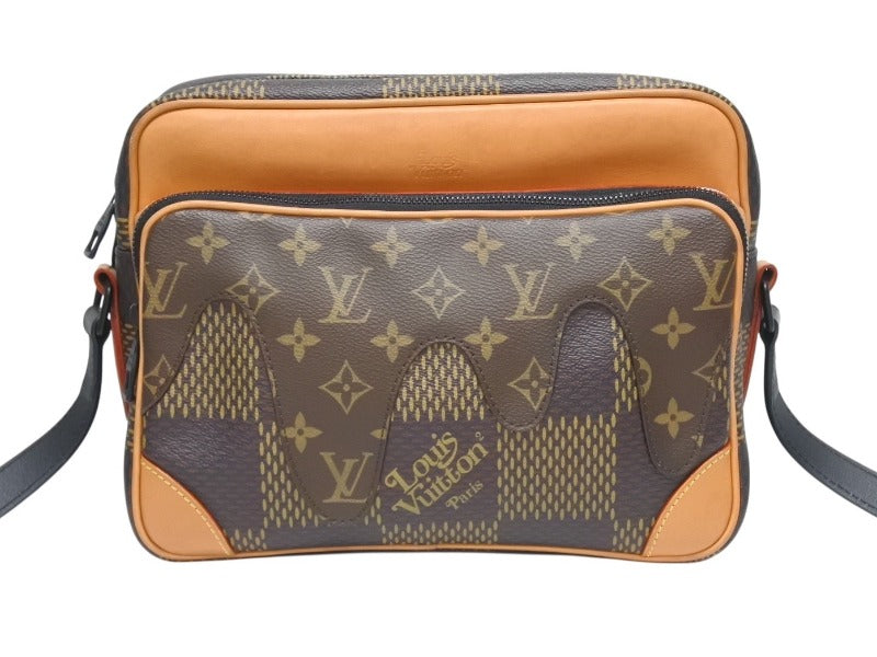 LOUIS VUITTON ルイヴィトン ナイルメッセンジャー PM ショルダーバッグ ダミエジャイアント NIGO N40359 ブラウン 美品 中古 4b005294