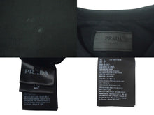 画像をギャラリービューアに読み込む, 極美品 PRADA プラダ トライアングルロゴ スウェット トレーナー 長袖 ラフ期 ICタグ コットン ブラック シルバー金具 サイズL 中古