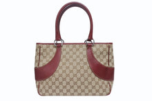 画像をギャラリービューアに読み込む, 美品 GUCCI グッチ ワンショルダーバッグ ハンドバッグ 113011 GGキャンバス レザー ベージュ ブラウン ゴールド金具 中古 4b005295