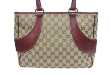 画像をギャラリービューアに読み込む, 美品 GUCCI グッチ ワンショルダーバッグ ハンドバッグ 113011 GGキャンバス レザー ベージュ ブラウン ゴールド金具 中古 4b005295