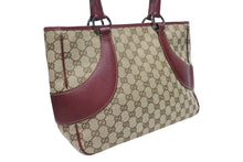 画像をギャラリービューアに読み込む, 美品 GUCCI グッチ ワンショルダーバッグ ハンドバッグ 113011 GGキャンバス レザー ベージュ ブラウン ゴールド金具 中古 4b005295