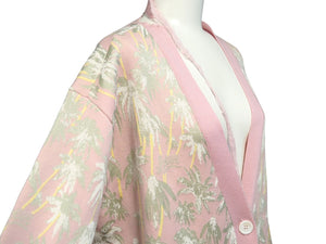 LOEWE Cardigan Over Silhouette Floral Pattern Rayon Pink Size XS S3108120SM Good Condition Used 53059