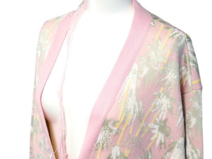 LOEWE Cardigan Over Silhouette Floral Pattern Rayon Pink Size XS S3108120SM Good Condition Used 53059