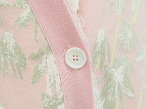 LOEWE Cardigan Over Silhouette Floral Pattern Rayon Pink Size XS S3108120SM Good Condition Used 53059