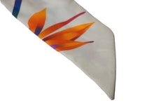 画像をギャラリービューアに読み込む, FENDI フェンディ スカーフ ストール ツイリー 花柄 ビジュー シルク ホワイト オレンジ 良品 中古 53074