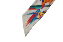 画像をギャラリービューアに読み込む, FENDI フェンディ スカーフ ストール ツイリー 花柄 ビジュー シルク ホワイト オレンジ 良品 中古 53074