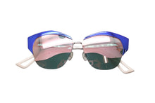 Load image into Gallery viewer, Christian Dior クリスチャンディオール サングラス サイズ55□11 I220J ブルー ホワイト 美品 中古 53088