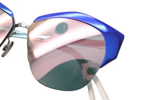 Load image into Gallery viewer, Christian Dior クリスチャンディオール サングラス サイズ55□11 I220J ブルー ホワイト 美品 中古 53088