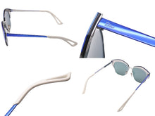 Load image into Gallery viewer, Christian Dior クリスチャンディオール サングラス サイズ55□11 I220J ブルー ホワイト 美品 中古 53088