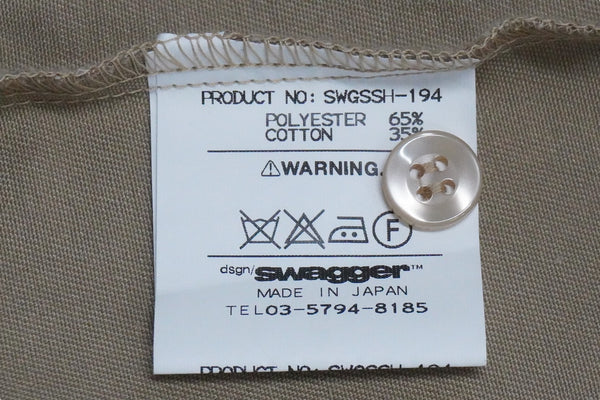 SWAGGER Swagger Short Sleeve Military Shirt ARMY Tops SWGSSH-194 Polyester Cotton Beige Purple M Good Condition Used 53137