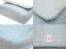 Load image into Gallery viewer, 激レア CHANEL シャネル パイル マトラッセ プラチェーン 7番台 ブルー 水色 美品 中古 53158
