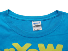 Load image into Gallery viewer, カニエウエスト 半袖Ｔシャツ グローインザダークツアーTシャツ 村上隆 熊 ブルー コットン XL 良品 中古 53186