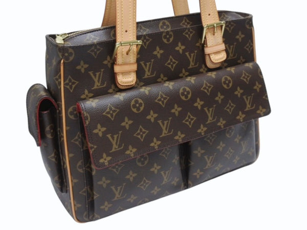極美品 LOUIS VUITTON ルイヴィトン ミュルティプリ シテ ハンドバッグ M51162 モノグラム PVC レザー ゴールド金具 中古 4b005328