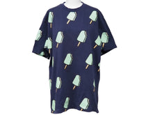 画像をギャラリービューアに読み込む, Billionaire Boys Club ビリオネアボーイズクラブ 半袖Ｔシャツ 総柄 ネイビー グリーン サイズM 中古 53412