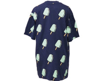 画像をギャラリービューアに読み込む, Billionaire Boys Club ビリオネアボーイズクラブ 半袖Ｔシャツ 総柄 ネイビー グリーン サイズM 中古 53412