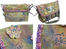 画像をギャラリービューアに読み込む, 極美品 CHANEL シャネル エンブロイダリー メッセンジャーバッグ 20番台 グラフィティ エンブロイダリー カーキ A92790 中古 53806