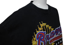 画像をギャラリービューアに読み込む, VINTAGE アトランタ ブレーブス 1995 ワールドシリーズ MLB 半袖Ｔシャツ トップス ブラック コットン 良品 中古 53461