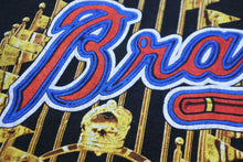 画像をギャラリービューアに読み込む, VINTAGE アトランタ ブレーブス 1995 ワールドシリーズ MLB 半袖Ｔシャツ トップス ブラック コットン 良品 中古 53461