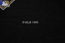 画像をギャラリービューアに読み込む, VINTAGE アトランタ ブレーブス 1995 ワールドシリーズ MLB 半袖Ｔシャツ トップス ブラック コットン 良品 中古 53461