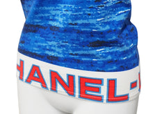 画像をギャラリービューアに読み込む, 極美品 CHANEL シャネル サーフライン タンクトップ 02S ブルー ココマーク P19540V11371 サイズ42 中古 53595