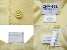 画像をギャラリービューアに読み込む, CHANEL シャネル ウールジャケット イエロー ココマークボタン P07237V05392 サイズ40 美品 中古 53596