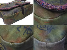 画像をギャラリービューアに読み込む, CHANEL シャネル ショルダーバッグ ココマーク エンブロイダリー グラフィティ 20番台 カーキ マルチ シルバー金具 美品 中古 53605