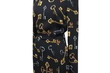 画像をギャラリービューアに読み込む, DOLCE&amp;GABBANA ドルチェアンドガッバーナ ドレス 鍵柄 イタリア製 シルク エラスタン ブラック サイズ36 美品 中古 53609