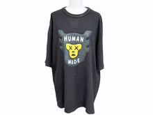 Load image into Gallery viewer, HUMAN MADE x KAWS ヒューマンメイド カウズ 21SS フェイスロゴ T-SHIRT 日本製 コットン ブラック サイズ2XL 美品 中古 4b005364