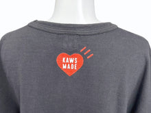 Load image into Gallery viewer, HUMAN MADE x KAWS ヒューマンメイド カウズ 21SS フェイスロゴ T-SHIRT 日本製 コットン ブラック サイズ2XL 美品 中古 4b005364