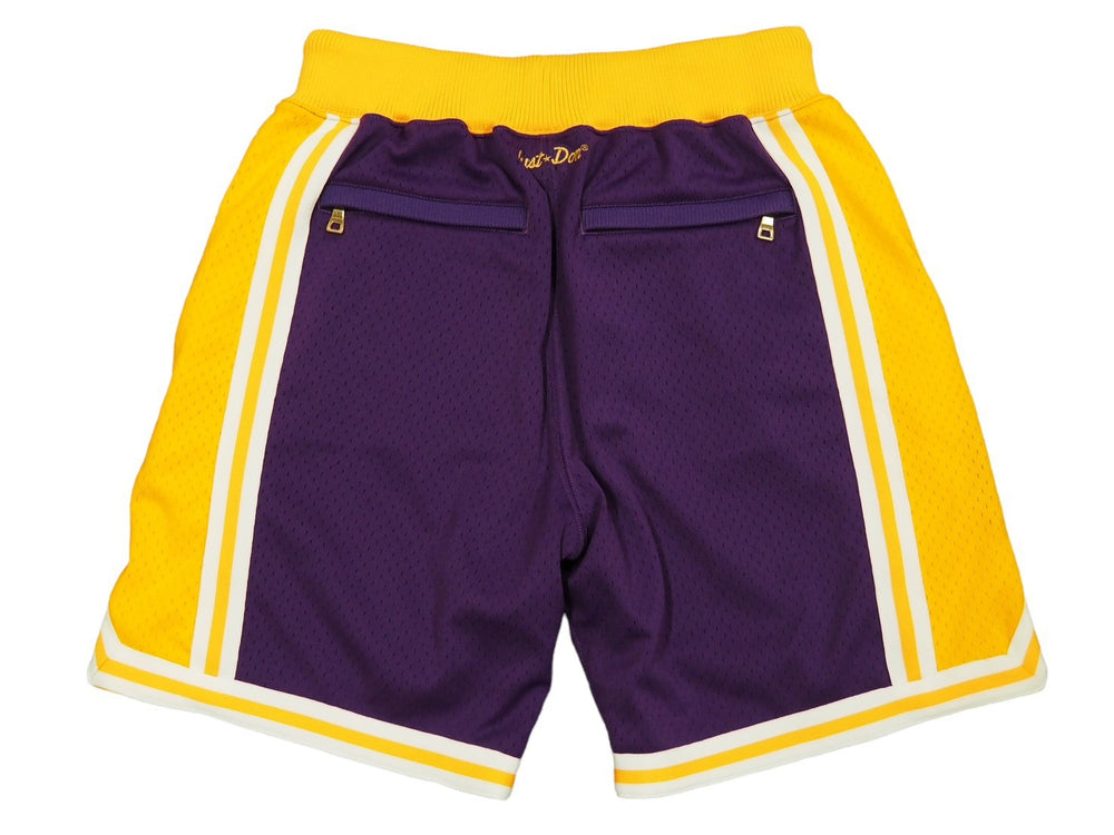 極美品 JUST DON ジャストドン レイカーズ ショートパンツ イエロー パープル NBA SHORNG18321-LAL サイズM 中古 53784