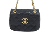 Load image into Gallery viewer, CHANEL シャネル ココマーク チェーンショルダーバッグ 斜めがけバッグ 15番台 レザー ブラック ゴールド金具 美品 中古 53791